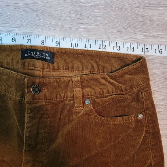 Talbots Jeans 10 P Velveteen Corduroy Flare Flawless 5 Pocket Mid Rise Western - Picture 5 of 9